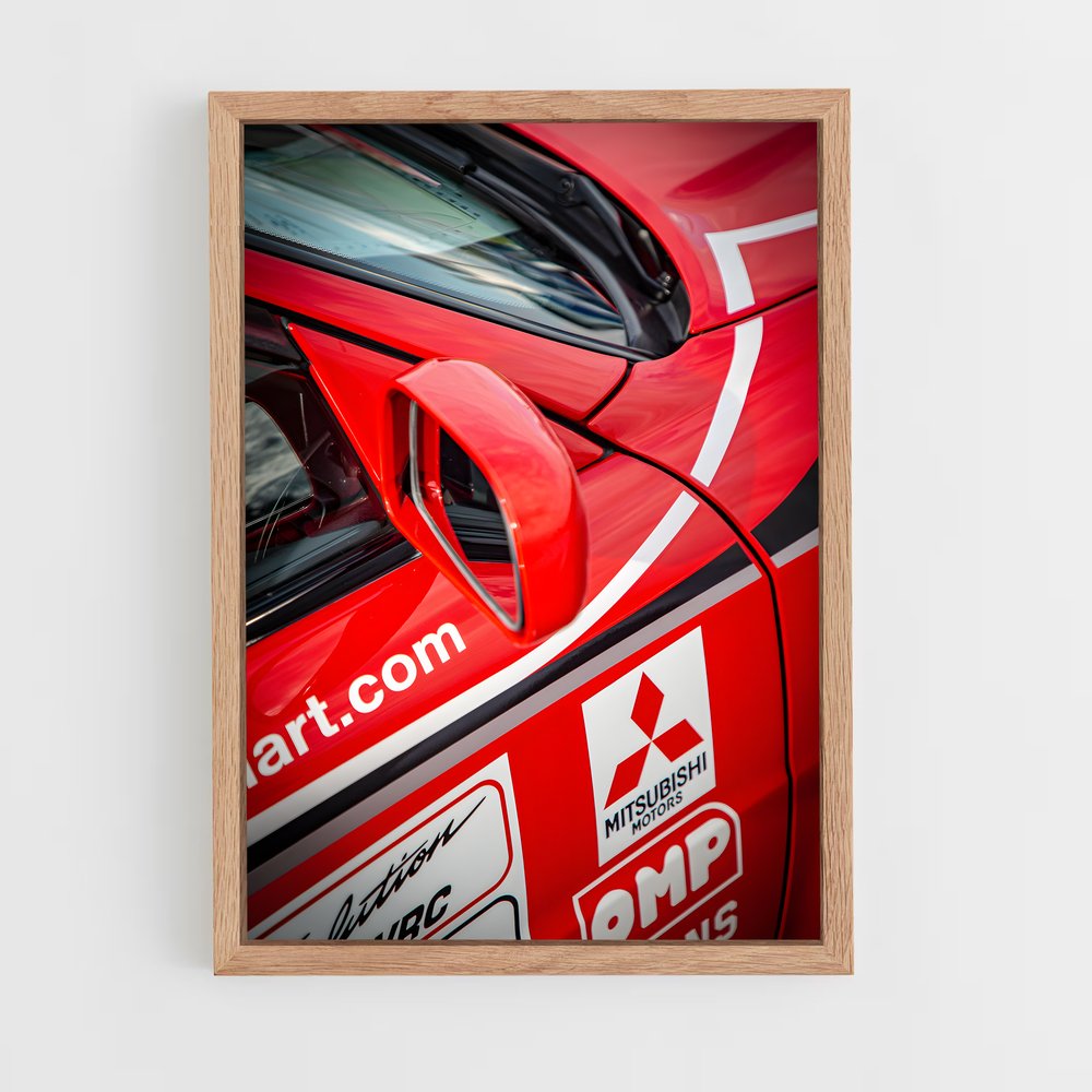 Poster Rallye Rouge – affiche Mitsubishi (vue 4)